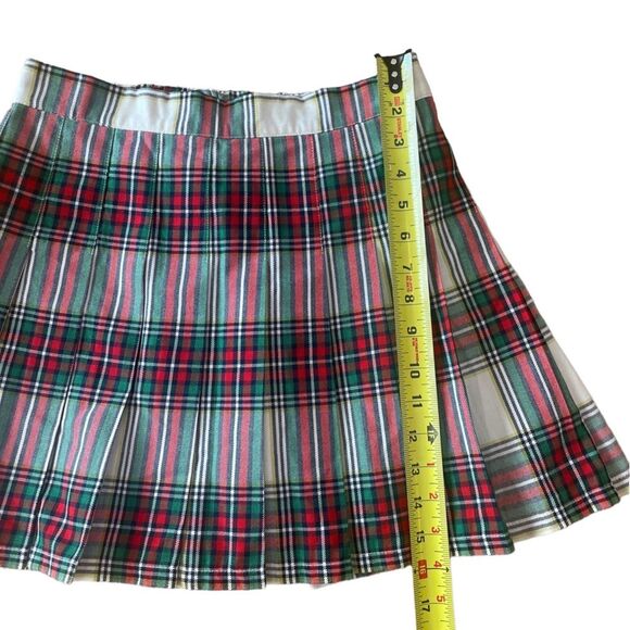 Aerie Red and Green Pleated School Girl Mini Skirt Size Medium NWT - Picture 9 of 9